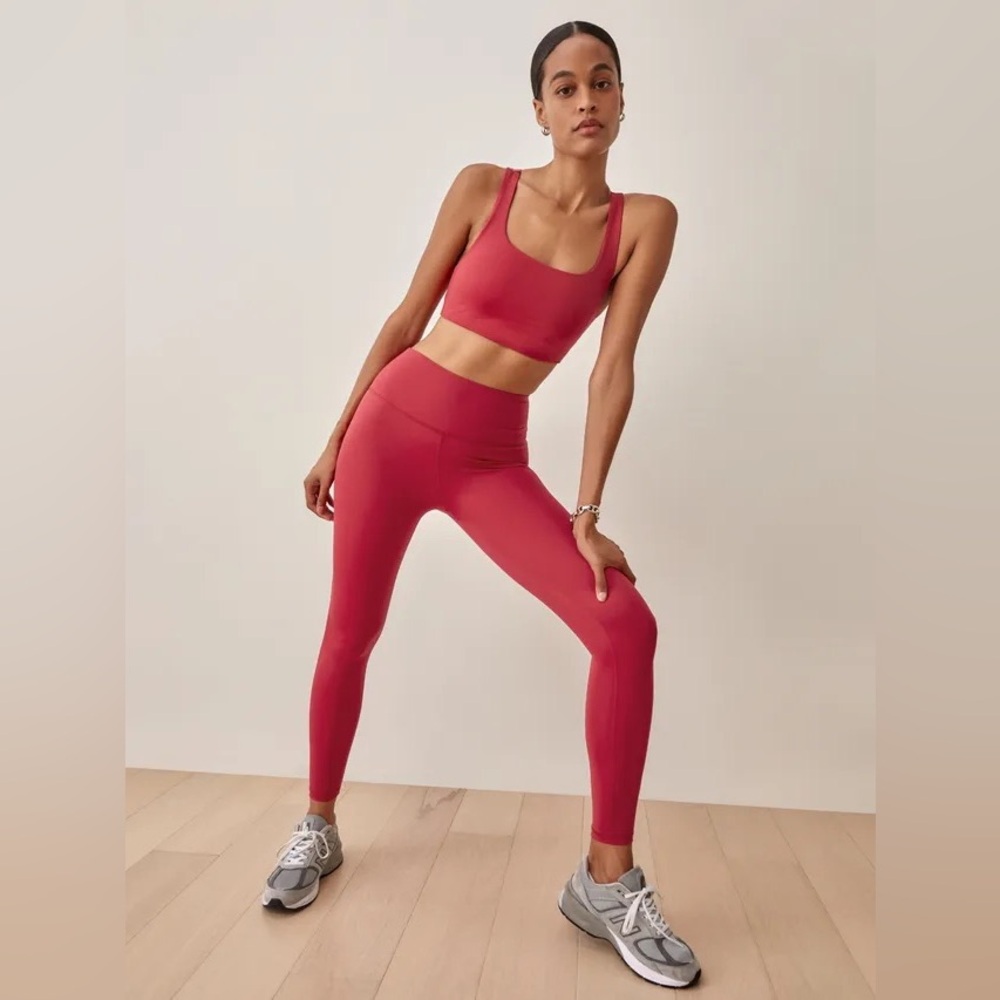 Reformation Ecomove High Rise Legging - Red (Lipstick) XS